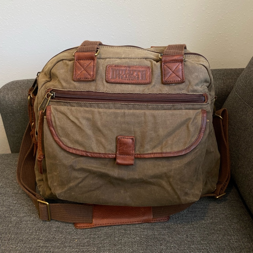 Duluth trading waxed canvas work bag
